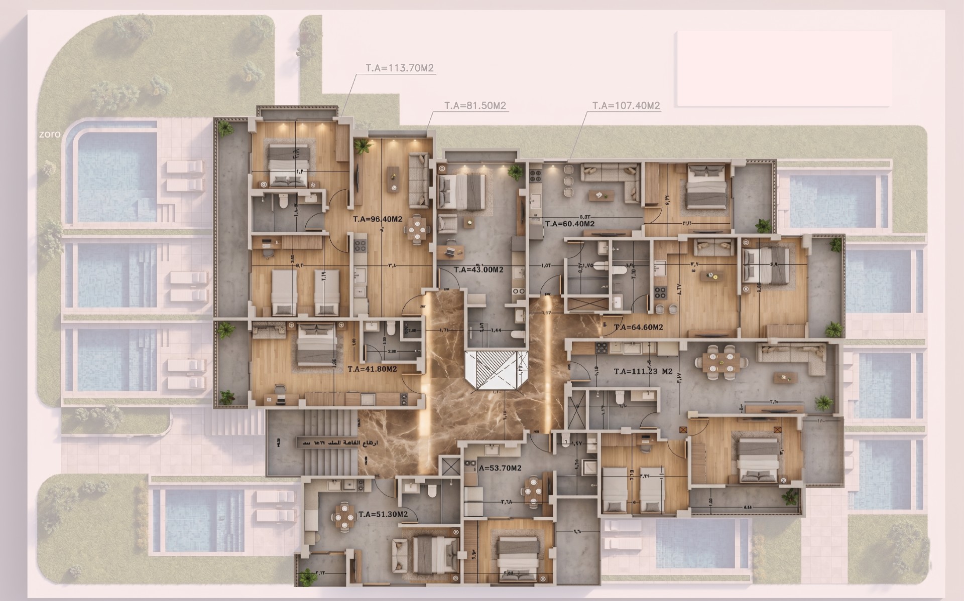 Luxury duplex unit 201 presentation board