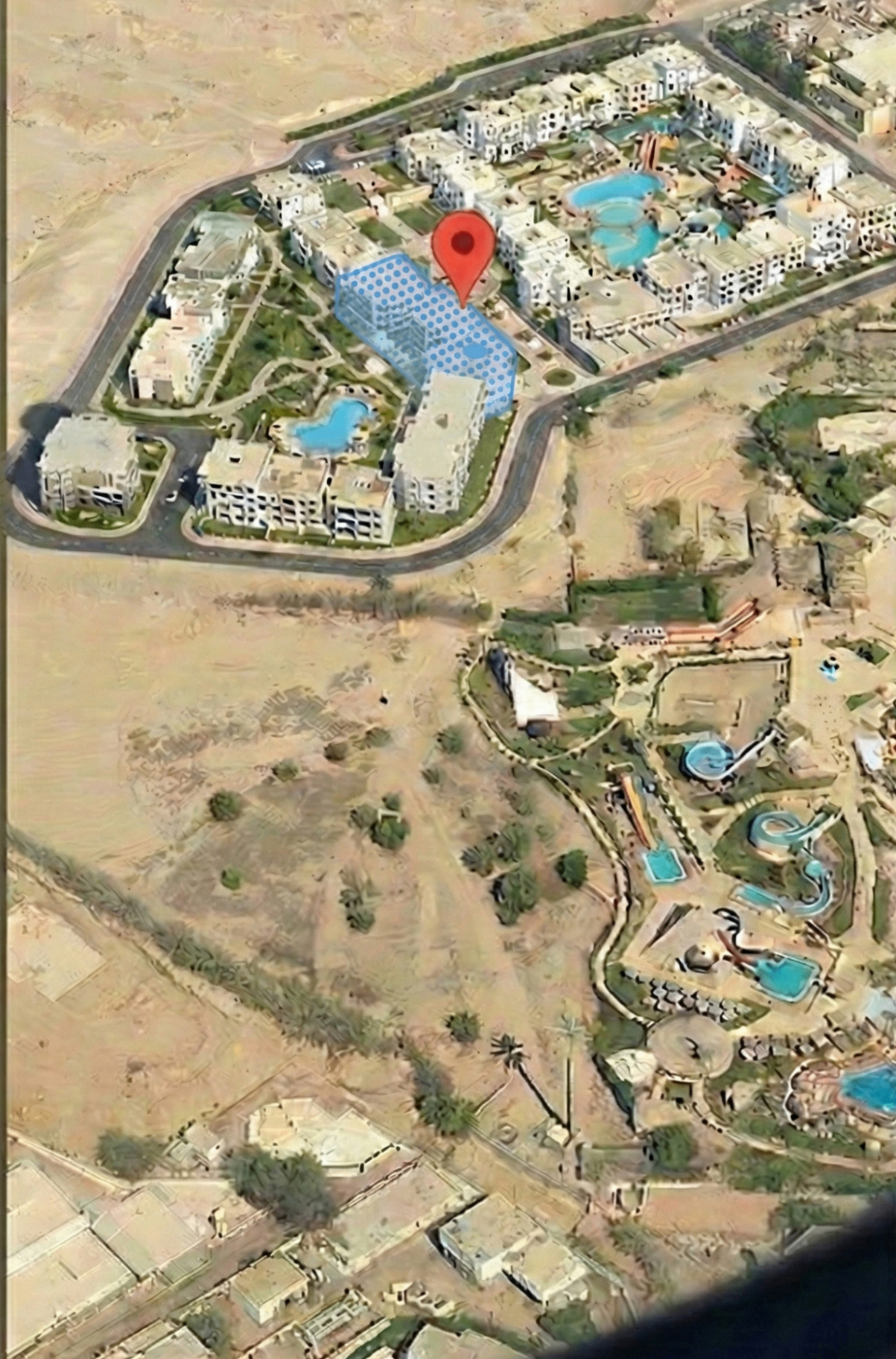 Aerial view of Jasmine Resort site in Sharm El Sheikh